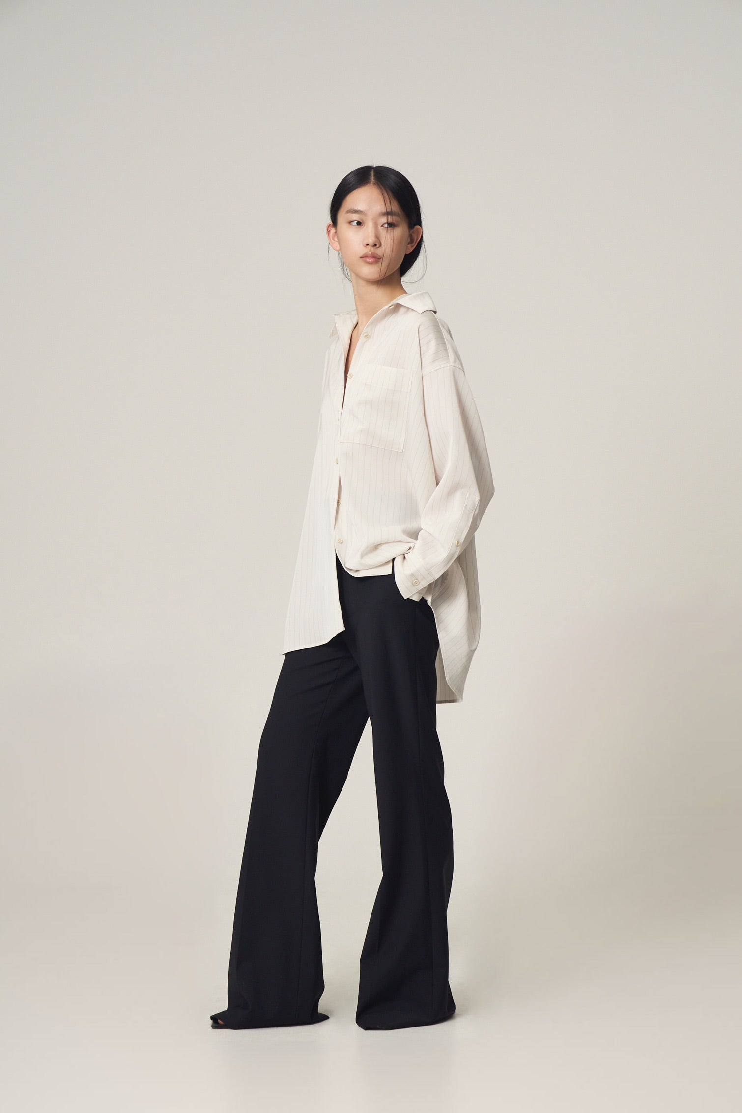 トップス venica Big silhouette shirt 再入荷＞ Stripe big silhouette shirt – Venica