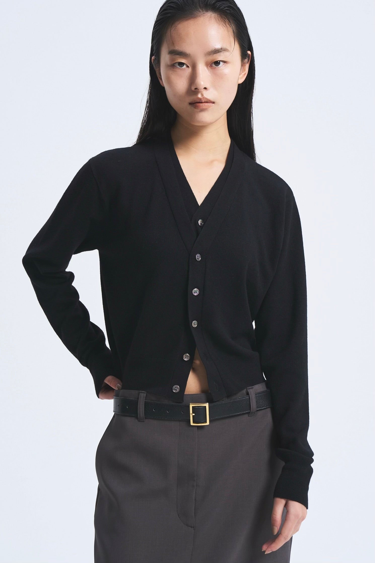Newcolor＞Double collar knit cardigan – Venica