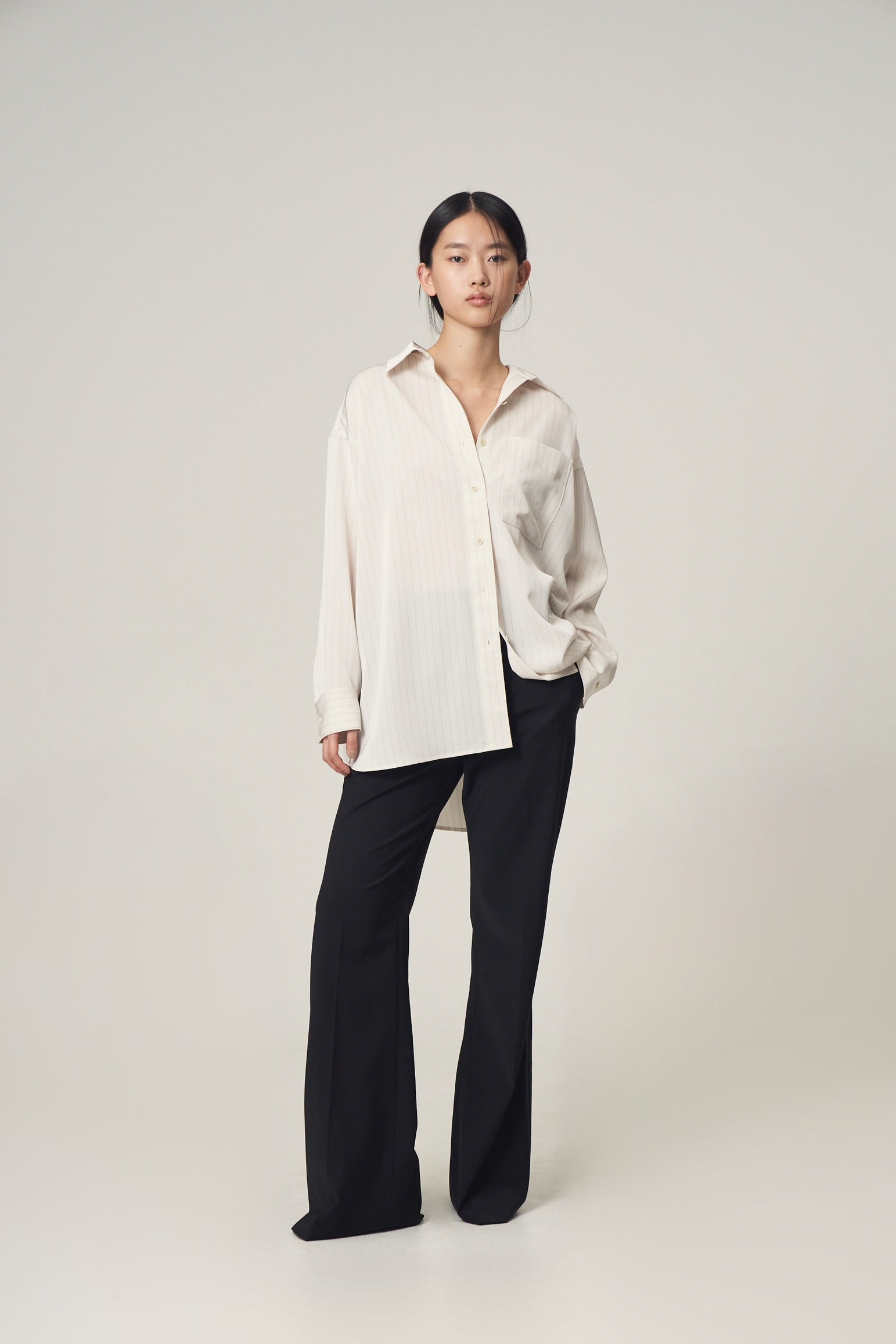 トップス venica Big silhouette shirt 再入荷＞ Stripe big silhouette shirt – Venica
