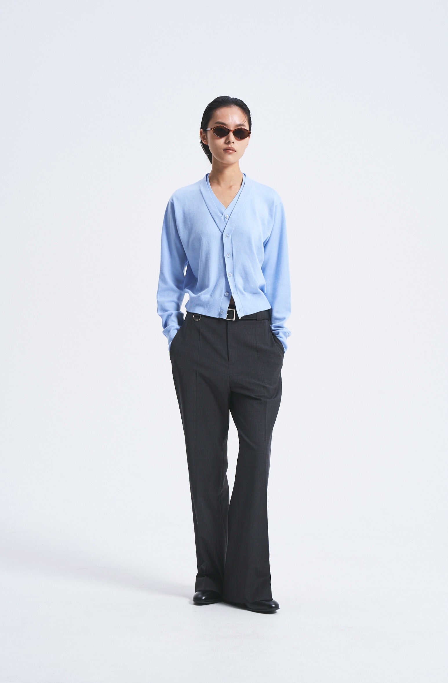 Newcolor＞Double collar knit cardigan – Venica