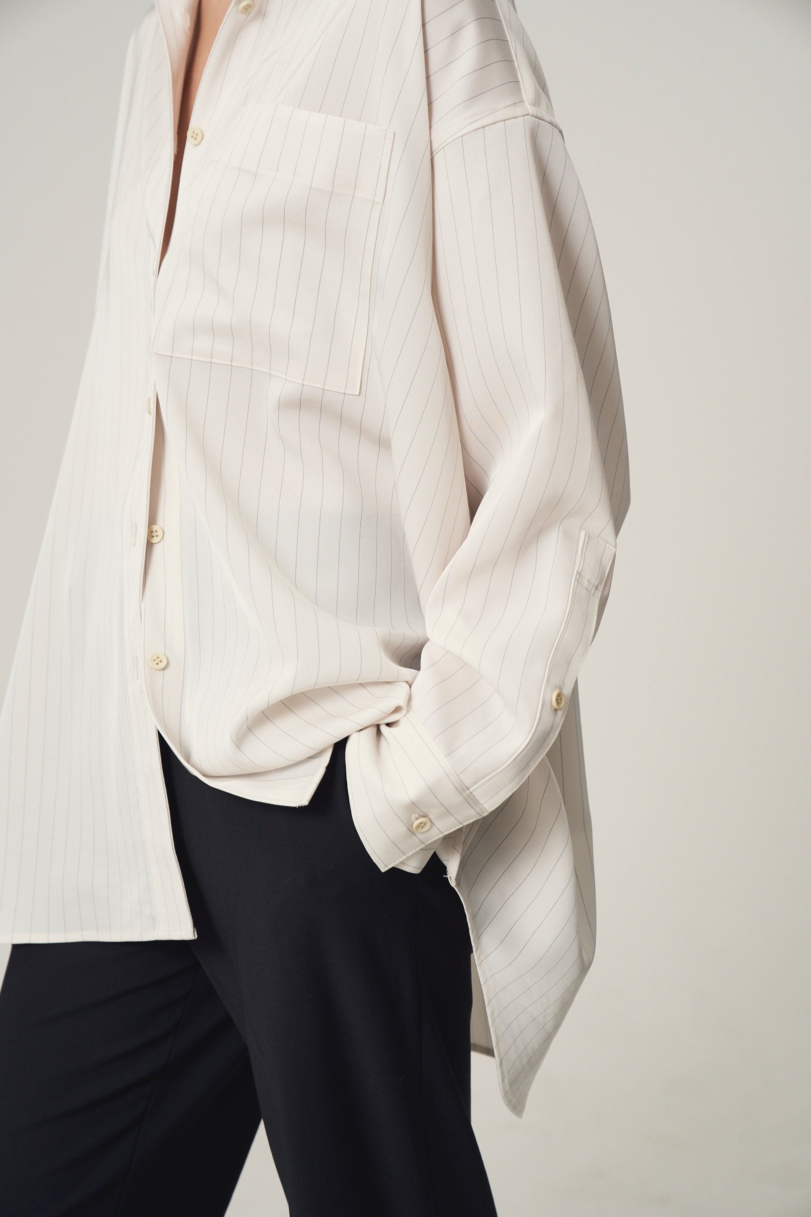 再入荷＞ Stripe big silhouette shirt – Venica